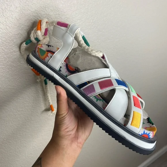 NEW Farm Rio Sunset Anatomic Braided Colorful Sandals / Size 9 / NEW IN BOX - Picture 9 of 10